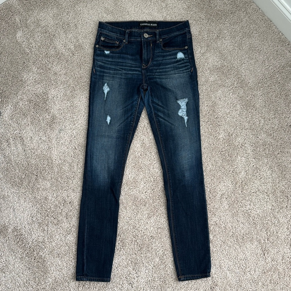 Express Distressed Skinny Jean